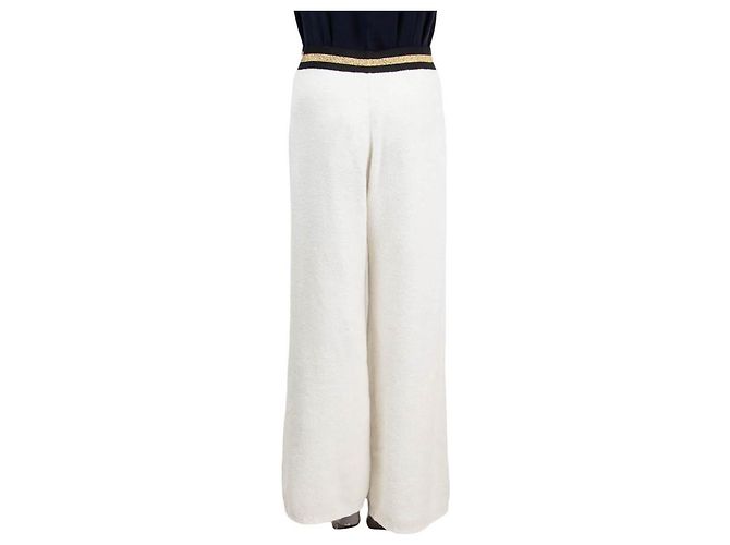 CHANEL Pantalón de Algodón Toalla Blanco T36 - vista 5