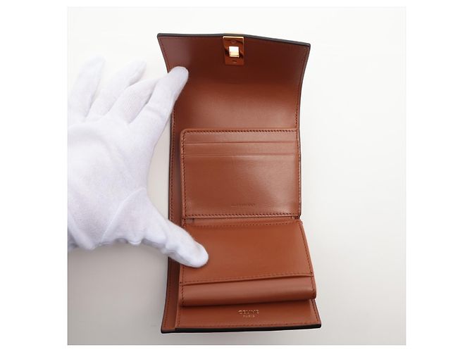 Céline Celine 16 Trifold Wallet Leather Small Brown - view 4