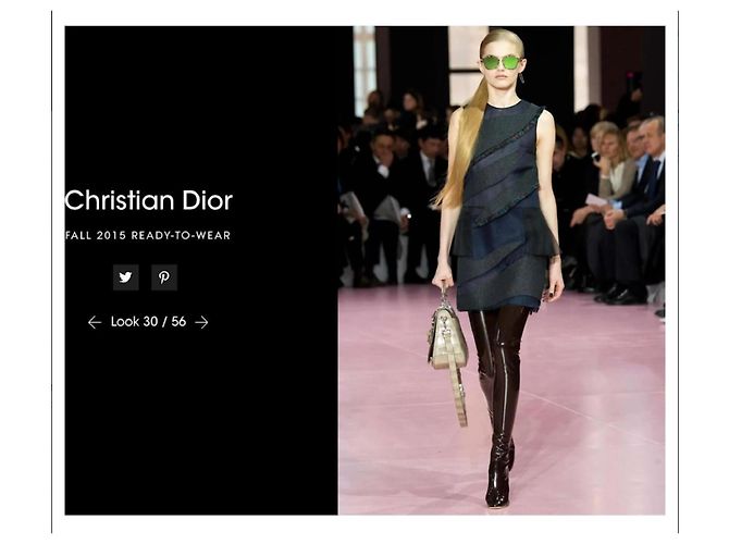 Desfile de moda Christian Dior Otoño 2015 - look 30 Azul Multicolor - vista 8