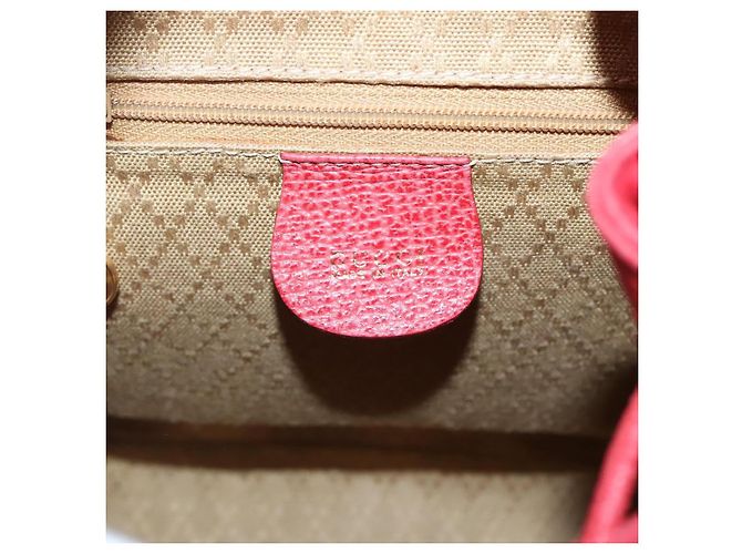 Gucci Vintage Bamboo Suede Mini Rosso - vista 6