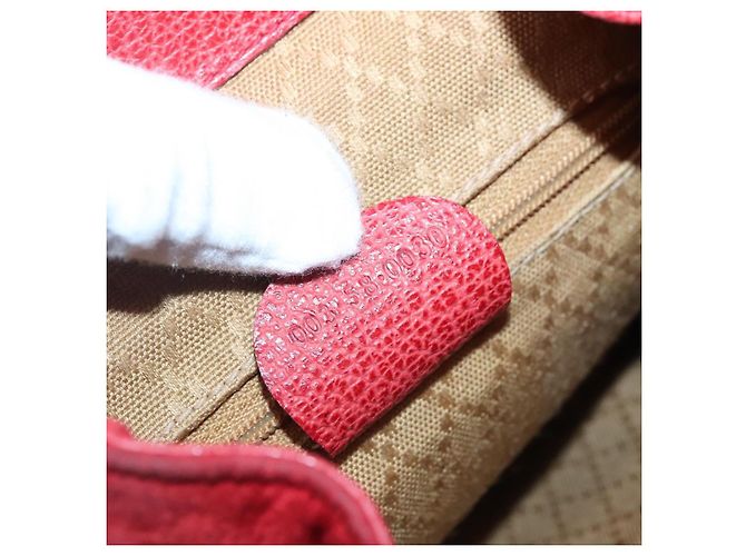 Gucci Vintage Bamboo Suede Mini Rosso - vista 7