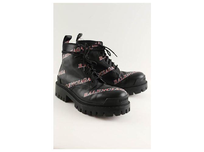 Balenciaga Black leather Strike boots - view 2