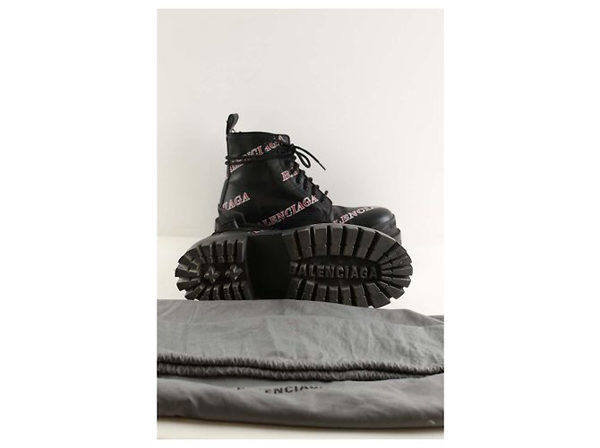 Balenciaga Black leather Strike boots - view 7