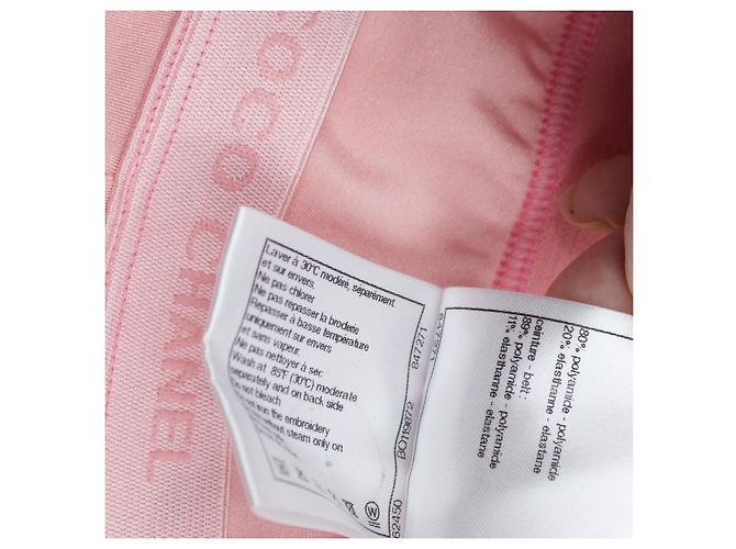 Leggings Chanel Rosa con Logo CC de Strass - vista 7