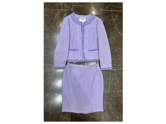 Gonna e giacca Chanel lilla FR 42 Porpora - vista 9