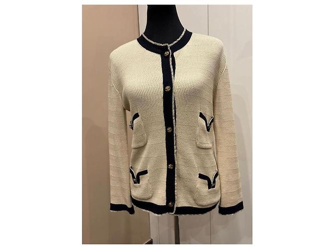 Chanel Kaschmir Cardigan FR 40 Beige - Ansicht 8