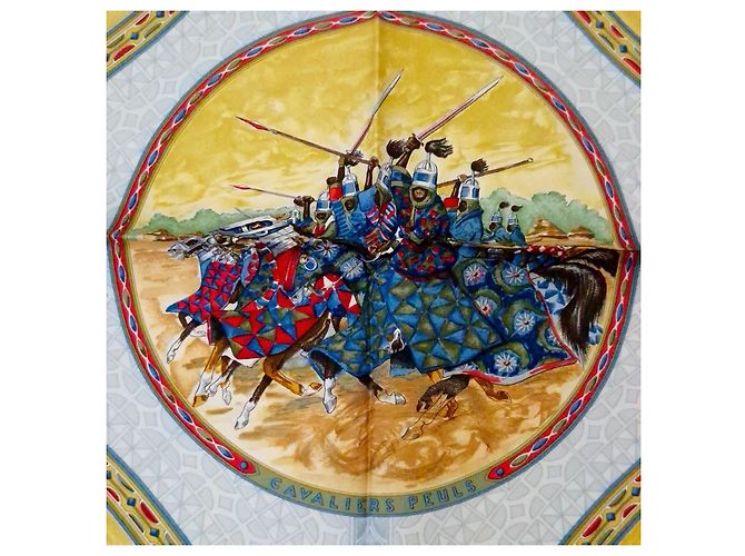 Hermès Cavalier Peuls Seidenschal Mehrfarben - Ansicht 6
