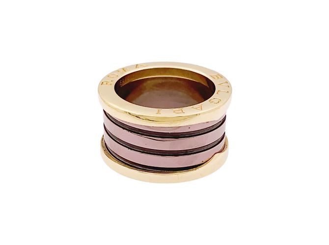 Anello Bulgari, "B.Zero1", oro rosa, cermet. - vista 2
