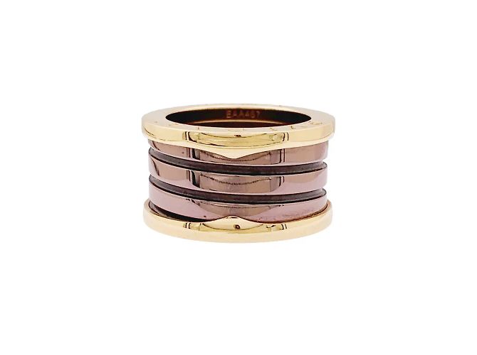 Anello Bulgari, "B.Zero1", oro rosa, cermet. - vista 3