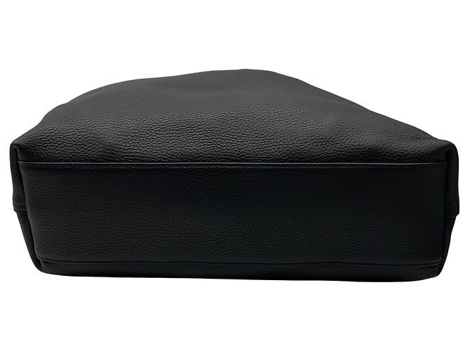 Grande borsa in pelle nera Roseau Longchamp - vista 4