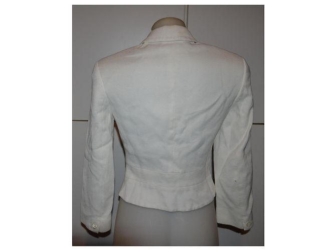 Chaqueta Versus de algodón blanca Blanco - vista 5