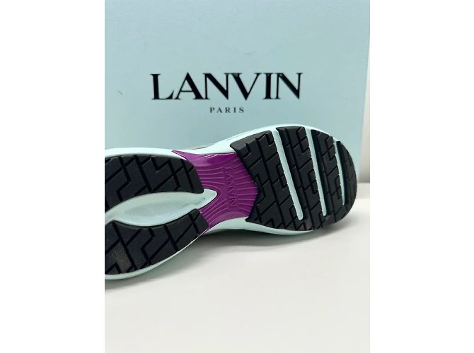 Lanvin Flash X Sneaker Grau Türkis - Ansicht 7