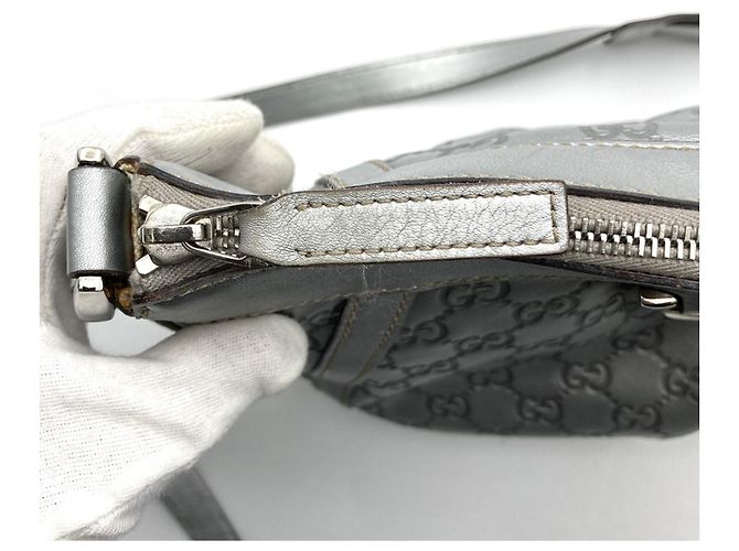 Borsa a Spalla Gucci Abbey Argento - vista 13