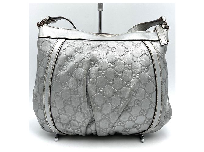 Borsa a Spalla Gucci Abbey Argento - vista 5