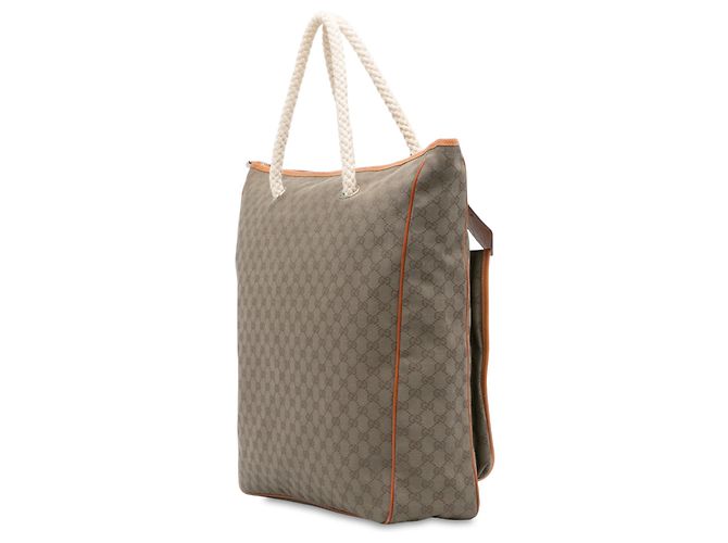 Gucci Braune GG Canvas Seil Tote - Ansicht 2