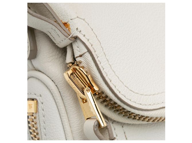 Mini bandolera Jennifer de piel de ternera blanca Tom Ford - vista 8