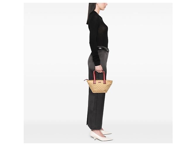 Tote Gucci Beige GG Canvas Web - vista 7