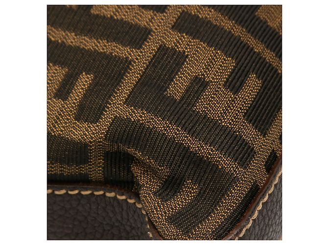 Fendi Brauner Zucca Canvas Selleria Umhängetasche - Ansicht 10