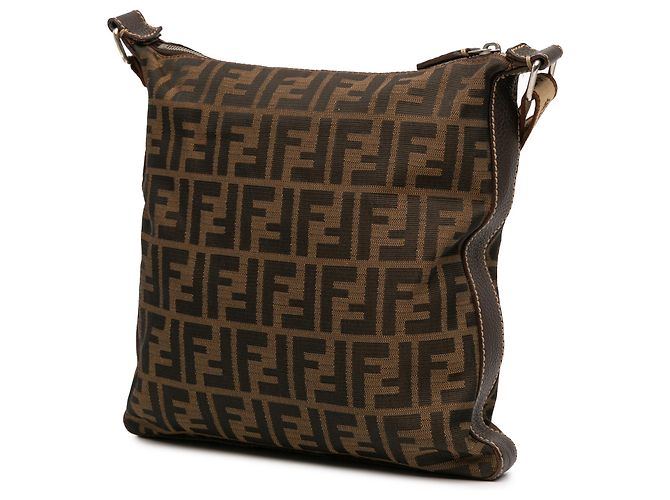 Fendi Brauner Zucca Canvas Selleria Umhängetasche - Ansicht 2