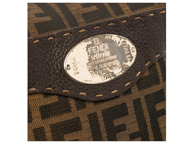 Fendi Brauner Zucca Canvas Selleria Umhängetasche - Ansicht 8