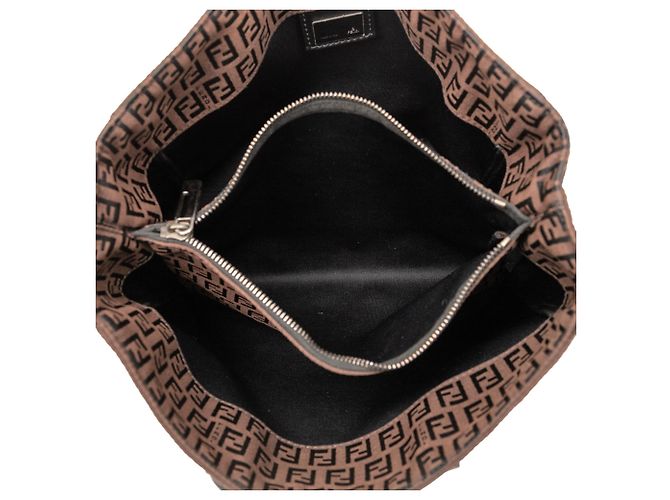 Borsa tote in tela Zucchino marrone Fendi Marrone scuro - vista 4