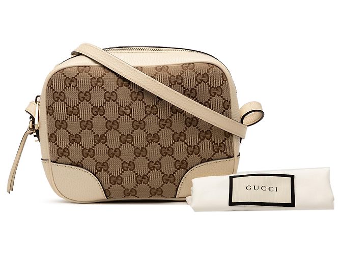 Borsa a tracolla Gucci Beige GG Canvas Bree - vista 8