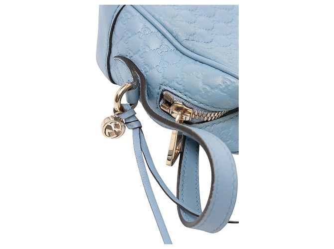 Borsa a tracolla Mini Microguccissima Bree blu di Gucci - vista 8