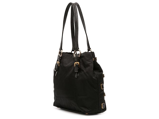 Prada Schwarze Tessuto Pietre Schmuck Tote - Ansicht 2