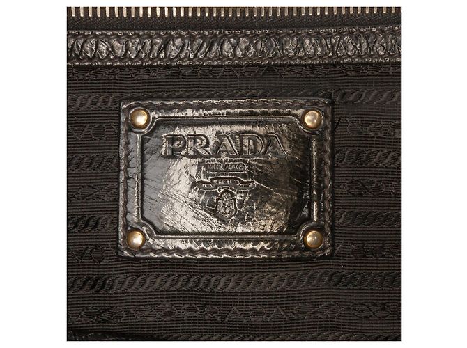 Prada Schwarze Tessuto Pietre Schmuck Tote - Ansicht 5