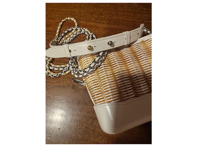 Chanel Piccola borsa in vimini Gabrielle Beige - vista 9