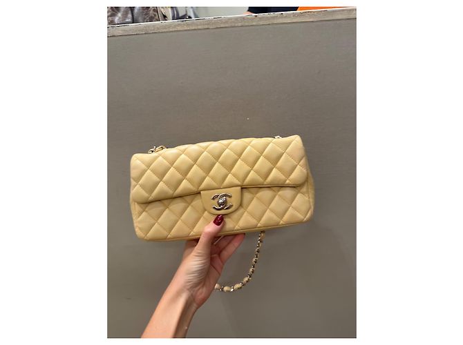 Chanel clásico atemporal este-oeste Beige - vista 3