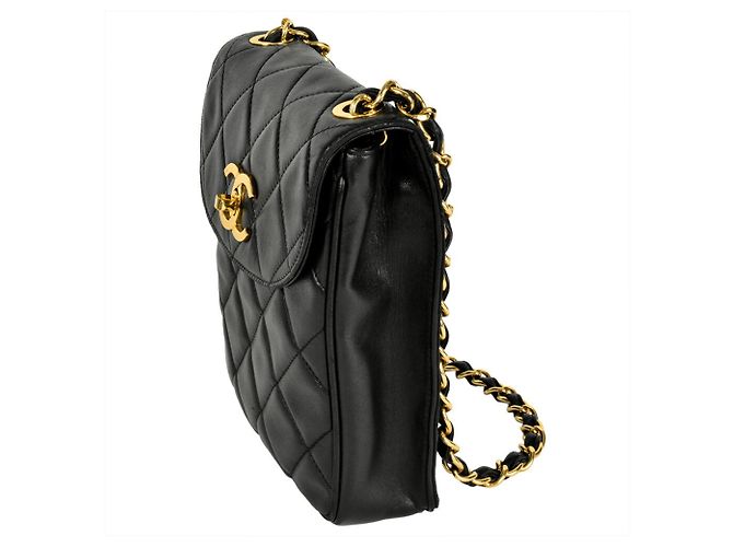 Borsa a Spalla Chanel Matelassé Coco Mark con Catena Nero - vista 2