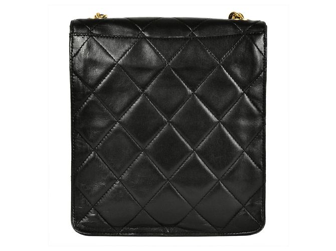 Borsa a Spalla Chanel Matelassé Coco Mark con Catena Nero - vista 3