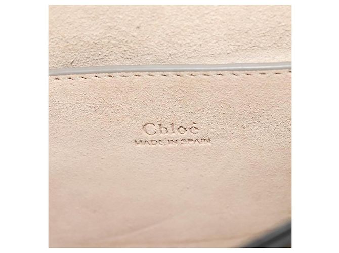 Chloé Borsa a Spalla Faye in Pelle e Suede - Piccola Beige - vista 6