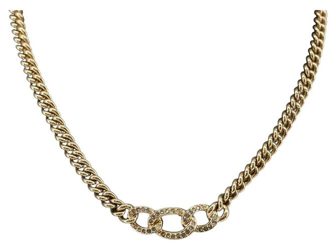 Collar de eslabones CD Christian Dior de metal con cristales - vista 5