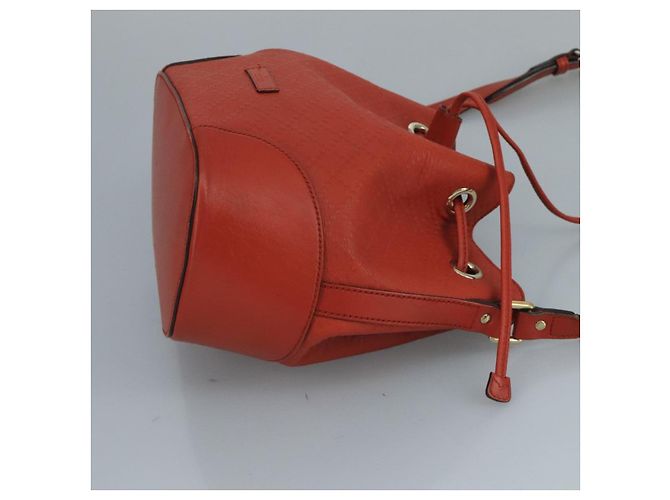 Gucci Heller Eimer Tasche aus Diamante-Leder klein Orange - Ansicht 3