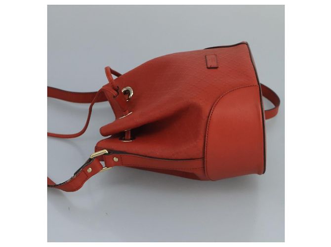 Gucci Heller Eimer Tasche aus Diamante-Leder klein Orange - Ansicht 4