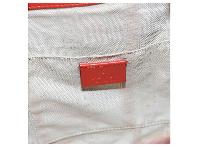 Gucci Heller Eimer Tasche aus Diamante-Leder klein Orange - Ansicht 6