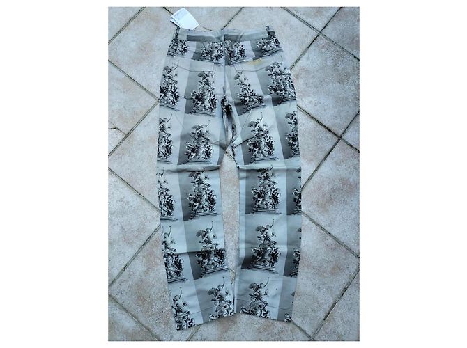 sublime weit geschnittene gerade Jeans von Acne Studios mit Statue Druck Größe W32 / 42 FR neu mit Etiketten Grau - view 3