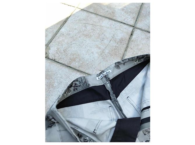 sublime weit geschnittene gerade Jeans von Acne Studios mit Statue Druck Größe W32 / 42 FR neu mit Etiketten Grau - view 6