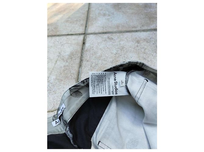 sublime weit geschnittene gerade Jeans von Acne Studios mit Statue Druck Größe W32 / 42 FR neu mit Etiketten Grau - view 7