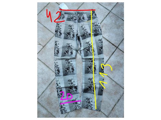 sublime weit geschnittene gerade Jeans von Acne Studios mit Statue Druck Größe W32 / 42 FR neu mit Etiketten Grau - view 8
