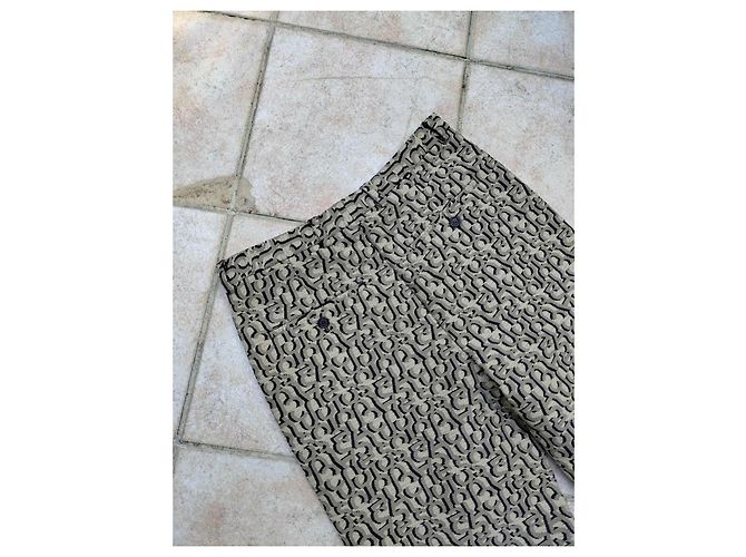 Sublime pantaloni jeans a gamba larga di Acne Studios con monogramma, taglio svasato, nuovi con etichette, taglia M D'oro Grigio - vista 4