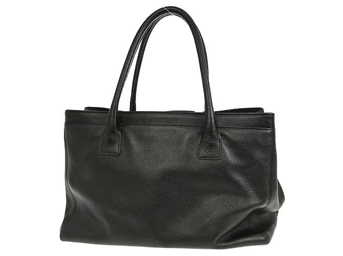 Chanel Cerf Executive Tote aus Leder Mittel Schwarz - Ansicht 2