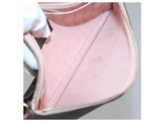 Pochette Damier MM Neverfull di Louis Vuitton Marrone - vista 5