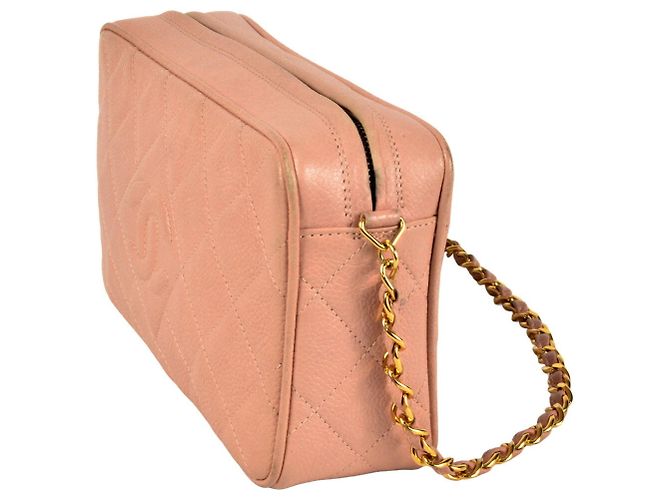 Borsa a spalla a catena matelassé rosa di Chanel - vista 2
