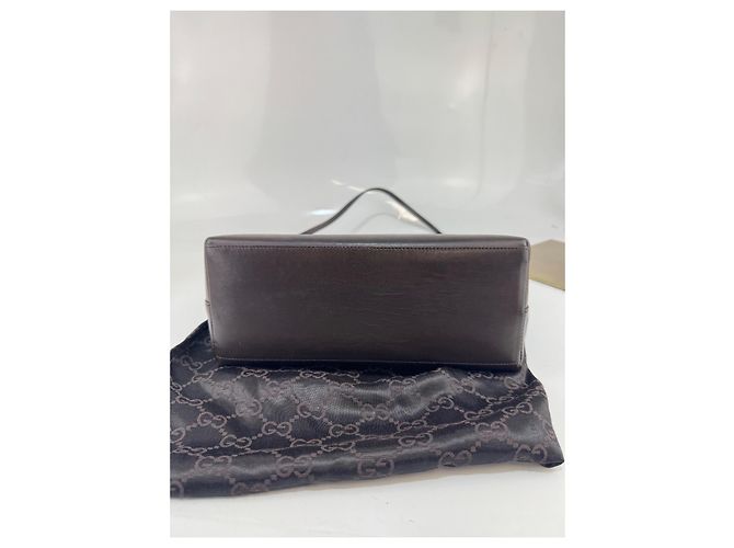 Borsa a spalla/a mano Gucci in pelle marrone 282 - vista 10