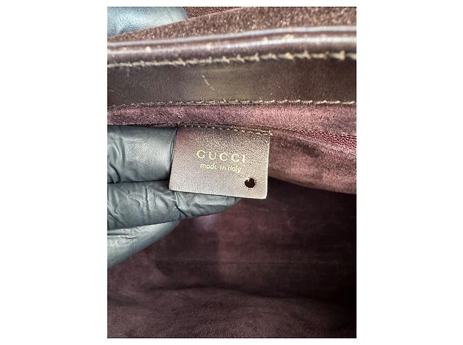 Borsa a spalla/a mano Gucci in pelle marrone 282 - vista 13