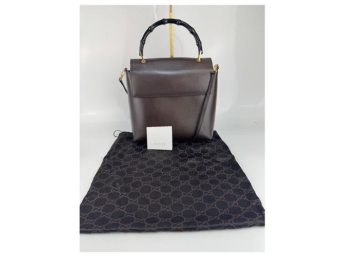 Borsa a spalla/a mano Gucci in pelle marrone 282 - vista 2