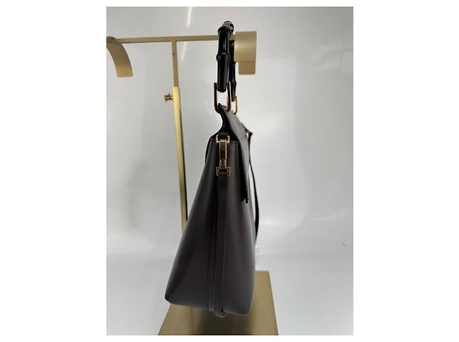 Borsa a spalla/a mano Gucci in pelle marrone 282 - vista 4